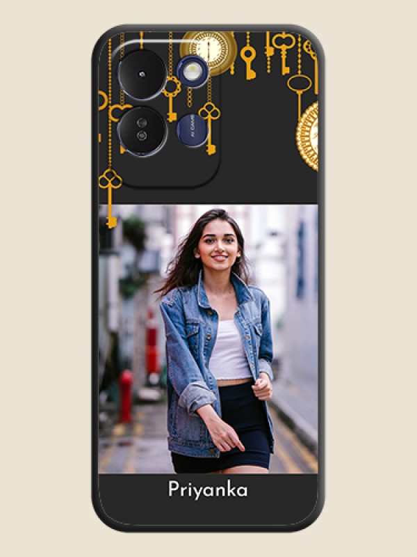 Decorative Design with Text On Space Black Custom Soft Matte Mobile Back Cover - Redmi 17 5G