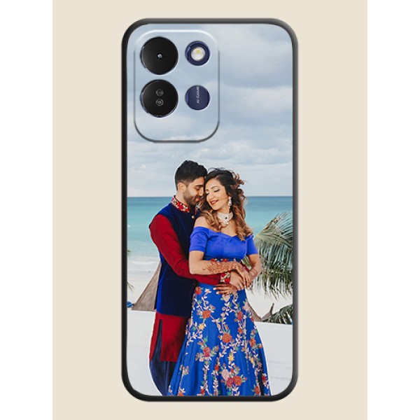 Full Single Pic Upload On Space Black Custom Soft Matte Mobile Back Cover - Redmi 17 5G Full Single Pic Upload On Space Black Custom Soft Matte Mobile Back Cover - Redmi 17 5G