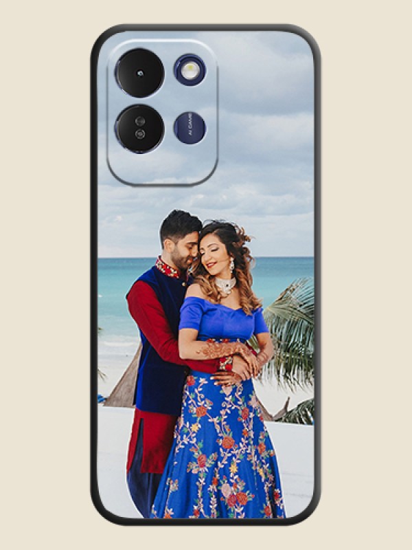 Full Single Pic Upload On Space Black Custom Soft Matte Mobile Back Cover - Redmi 17 5G