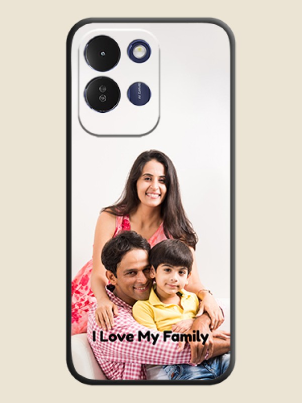 Full Single Pic Upload With Text On Space Black Custom Soft Matte Mobile Back Cover - Redmi 17 5G