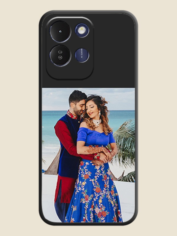 Image Upload With Space Black Color On Custom Soft Matte Mobile Back Cover - Redmi 17 5G