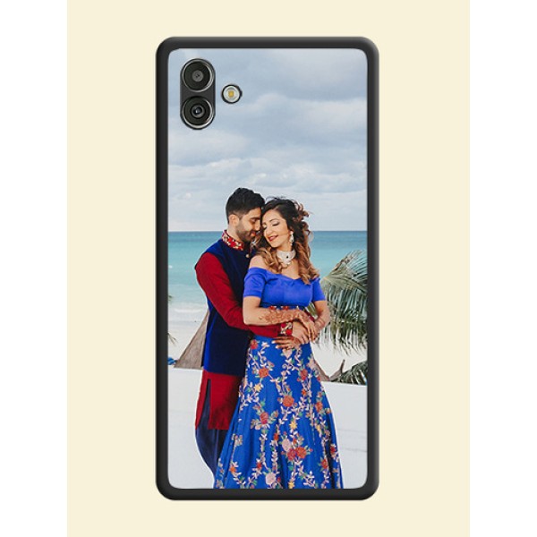 Full Single Pic Upload On Space Black Personalized Soft Matte Phone Covers -Samsung Galaxy A04