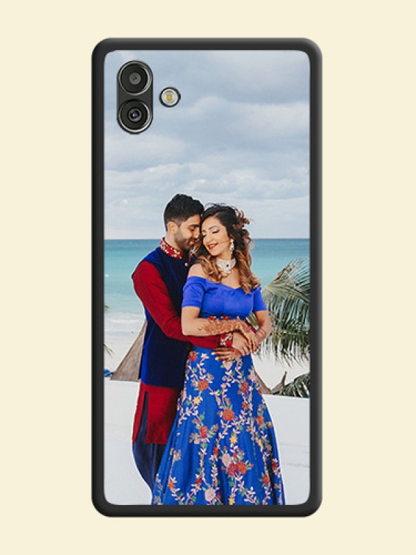 Full Single Pic Upload On Space Black Personalized Soft Matte Phone Covers -Samsung Galaxy A04