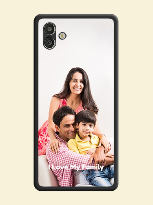 Full Single Pic Upload With Text On Space Black Personalized Soft Matte Phone Covers -Samsung Galaxy A04