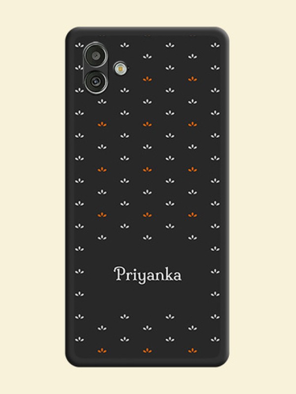 Simple Pattern With Custom Text On Space Black Personalized Soft Matte Phone Covers -Samsung Galaxy A04