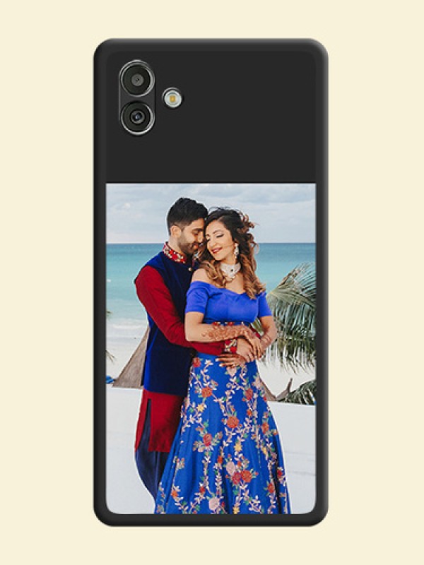 Image Upload With Space Black Color On Custom Soft Matte Mobile Back Cover - Samsung Galaxy A04