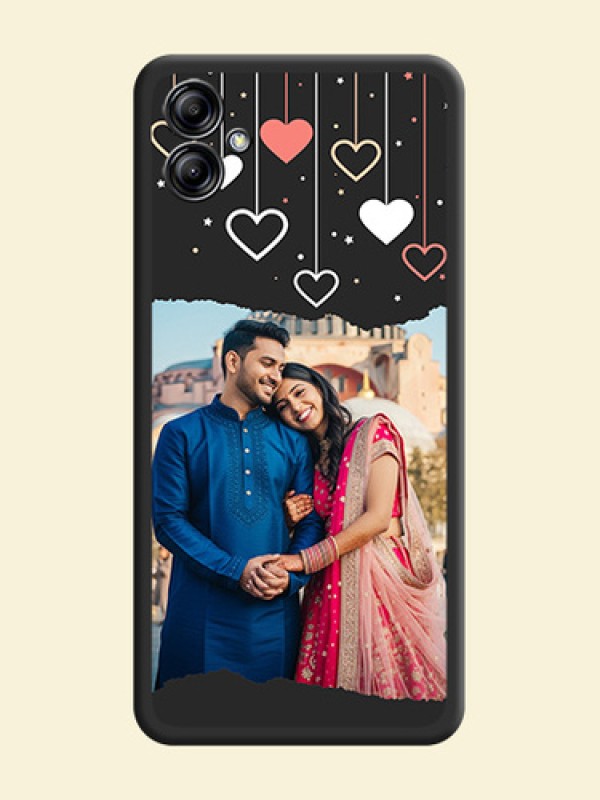Love Hangings with Splash Wave Picture on Space Black Custom Soft Matte Phone Back Cover - Samsung Galaxy A04e