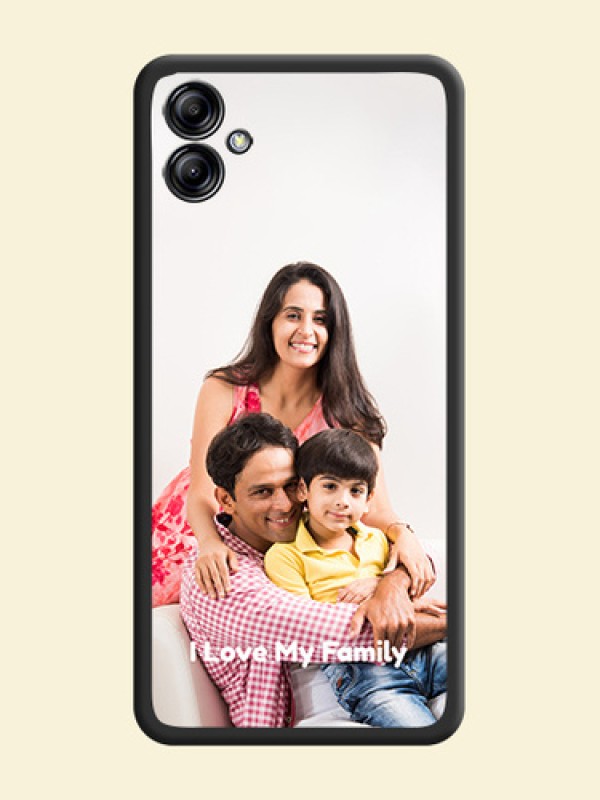 Full Single Pic Upload With Text On Space Black Personalized Soft Matte Phone Covers -Samsung Galaxy A04E