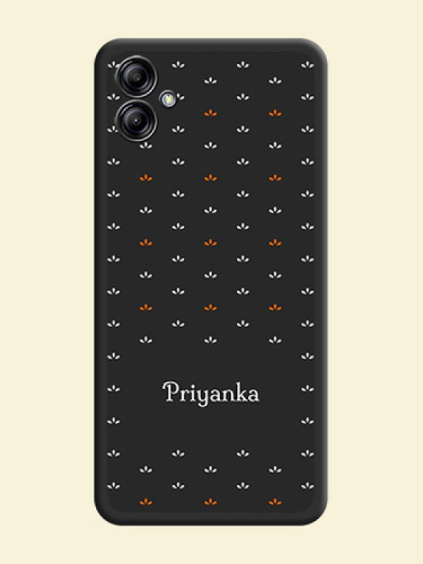 Simple Pattern With Custom Text On Space Black Personalized Soft Matte Phone Covers -Samsung Galaxy A04E