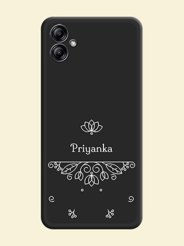 Lotus Garden Custom Text On Space Black Personalized Soft Matte Phone Covers -Samsung Galaxy A04E