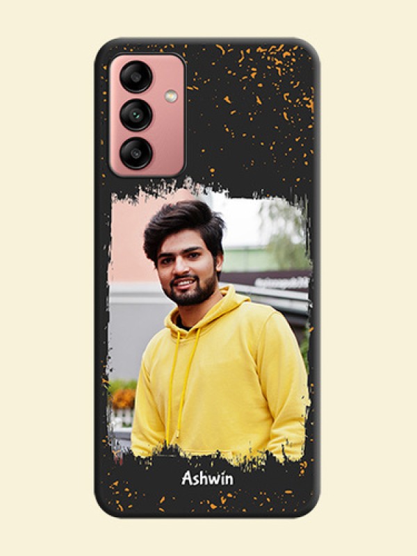 Spray Free Design on Photo on Space Black Soft Matte Phone Cover - Galaxy A04s