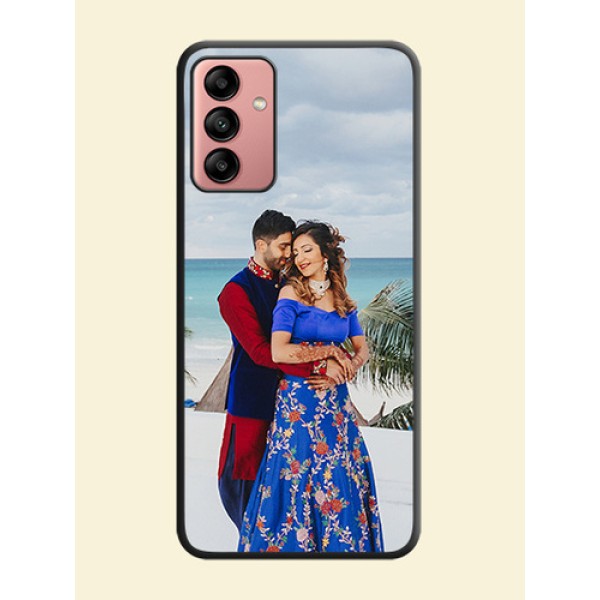 Full Single Pic Upload On Space Black Personalized Soft Matte Phone Covers -Samsung Galaxy A04S