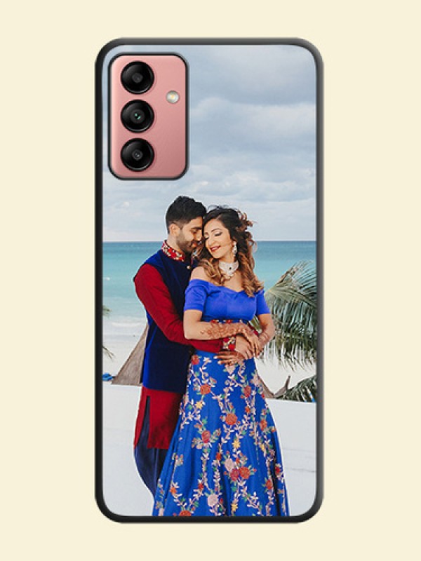 Full Single Pic Upload On Space Black Personalized Soft Matte Phone Covers -Samsung Galaxy A04S