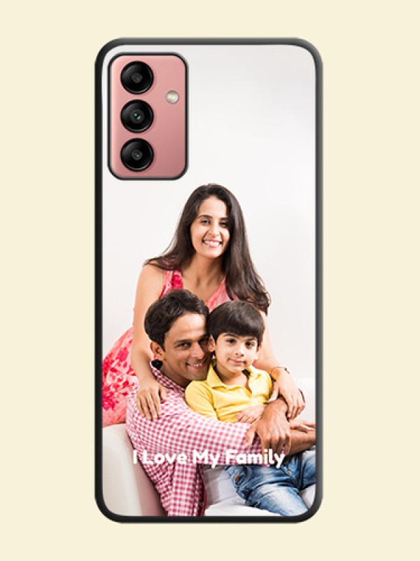 Full Single Pic Upload With Text On Space Black Personalized Soft Matte Phone Covers -Samsung Galaxy A04S