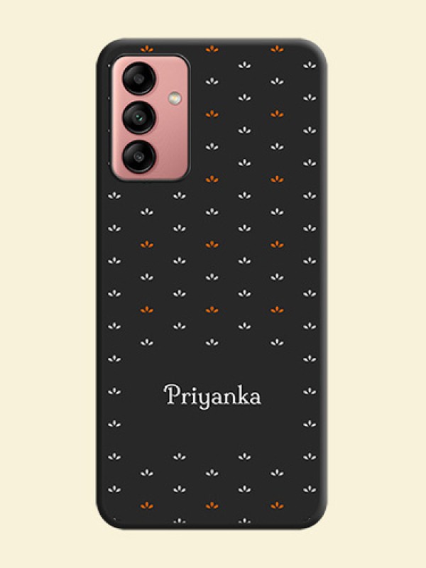 Simple Pattern With Custom Text On Space Black Personalized Soft Matte Phone Covers -Samsung Galaxy A04S