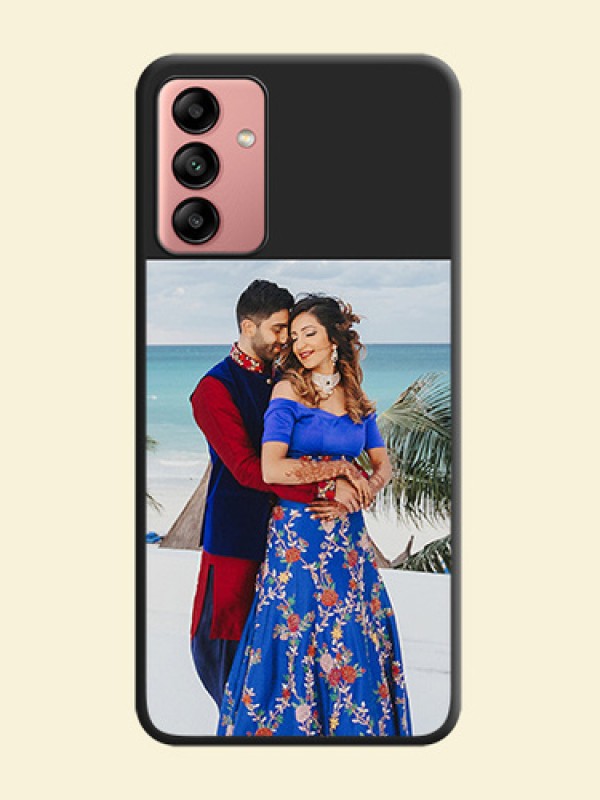 Image Upload With Space Black Color On Custom Soft Matte Mobile Back Cover - Samsung Galaxy A04S