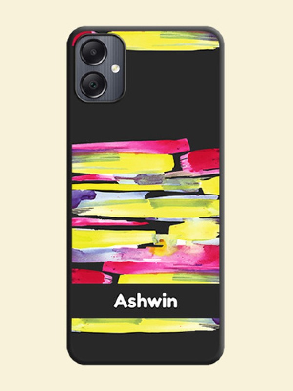 Brush Coloured On Space Black Custom Soft Matte Mobile Back Cover - Galaxy A05