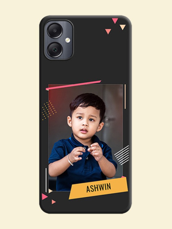 Photo Frame with Triangle Small Dots on Photo On Space Black Custom Soft Matte Mobile Back Cover - Galaxy A05