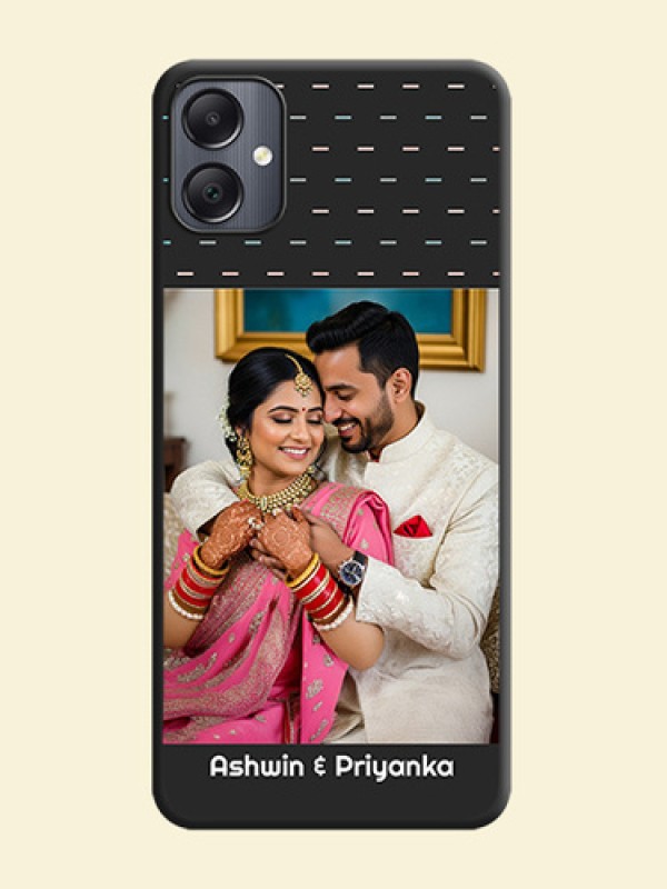 Line Pattern Design with Text On Space Black Custom Soft Matte Mobile Back Cover - Galaxy A05