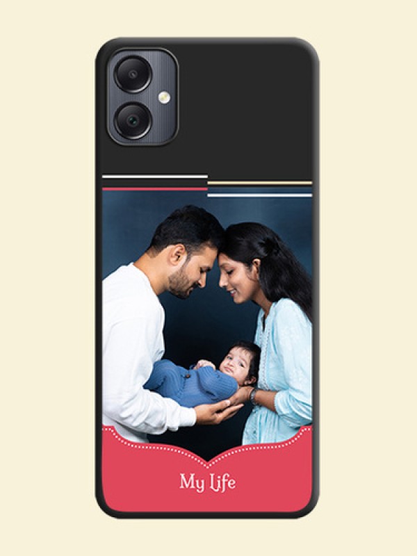Classic Plain Design with Name On Space Black Custom Soft Matte Mobile Back Cover - Galaxy A05