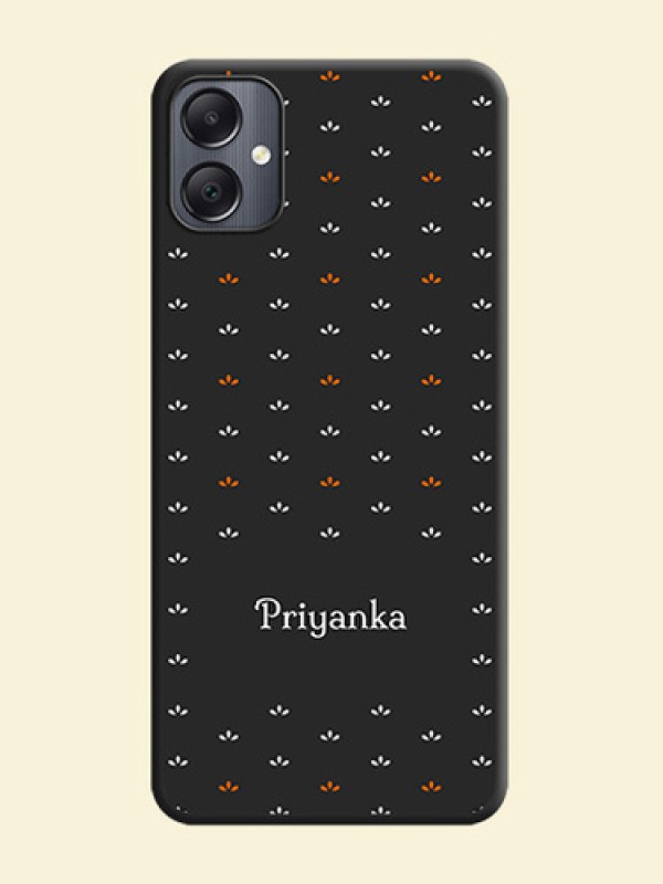 Simple Pattern With Custom Text On Space Black Custom Soft Matte Mobile Back Cover - Galaxy A05
