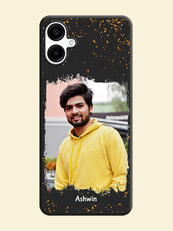 Spray Free Design on Photo On Space Black Custom Soft Matte Mobile Back Cover - Galaxy A06