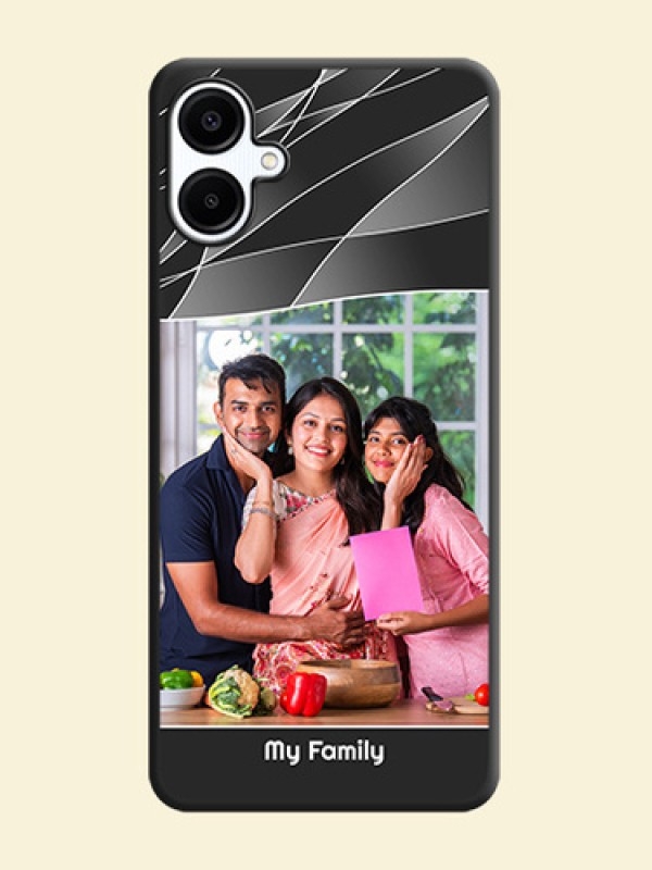 Mixed Wave Lines on Photo On Space Black Custom Soft Matte Mobile Back Cover - Galaxy A06