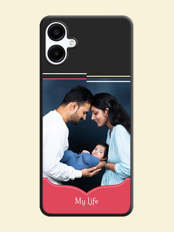 Classic Plain Design with Name On Space Black Custom Soft Matte Mobile Back Cover - Galaxy A06