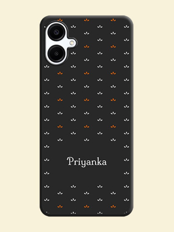 Simple Pattern With Custom Text On Space Black Custom Soft Matte Mobile Back Cover - Galaxy A06
