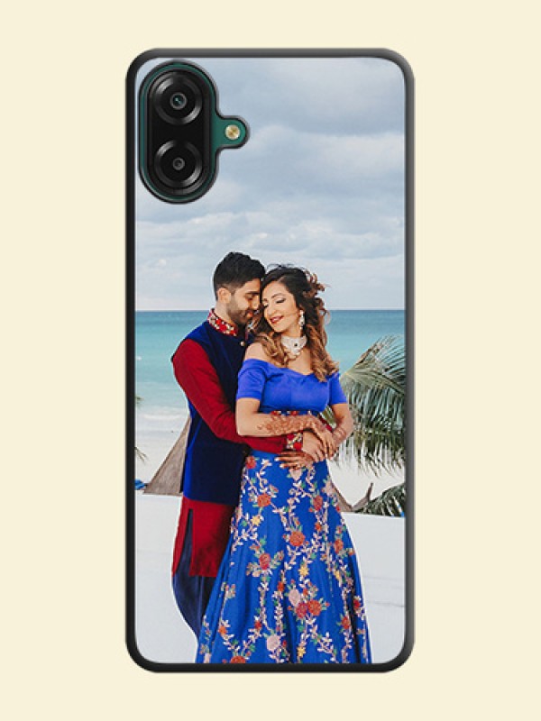 Full Single Pic Upload On Space Black Custom Soft Matte Mobile Back Cover - Samsung Galaxy A07