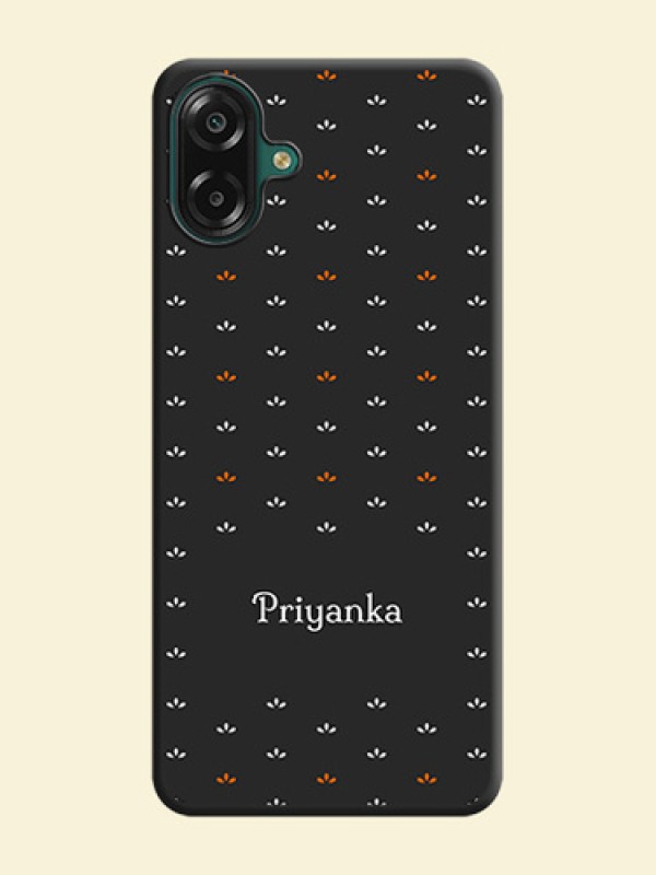 Simple Pattern With Custom Text On Space Black Custom Soft Matte Mobile Back Cover - Samsung Galaxy A07