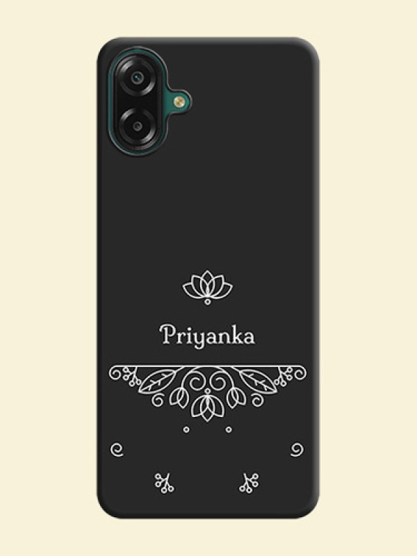 Lotus Garden Custom Text On Space Black Custom Soft Matte Mobile Back Cover - Samsung Galaxy A07