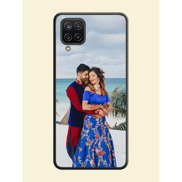 Full Single Pic Upload On Space Black Personalized Soft Matte Phone Covers -Samsung Galaxy A12