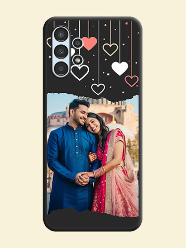Love Hangings with Splash Wave Picture on Space Black Custom Soft Matte Phone Back Cover - Galaxy A13