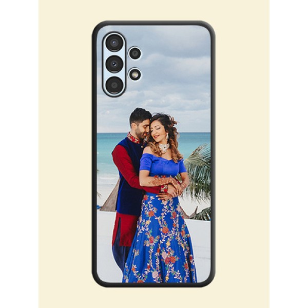 Full Single Pic Upload On Space Black Personalized Soft Matte Phone Covers -Samsung Galaxy A13