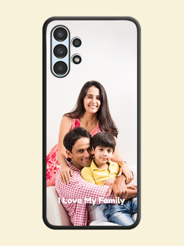 Full Single Pic Upload With Text On Space Black Personalized Soft Matte Phone Covers -Samsung Galaxy A13