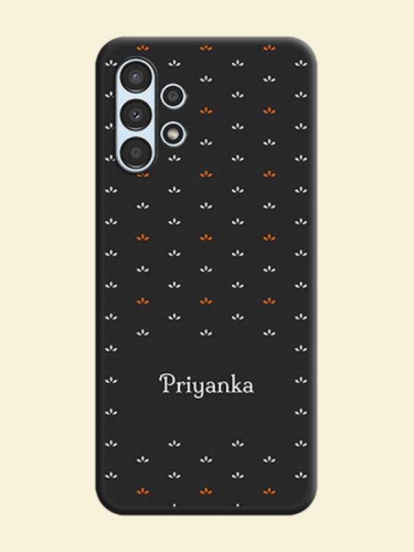 Simple Pattern With Custom Text On Space Black Personalized Soft Matte Phone Covers -Samsung Galaxy A13