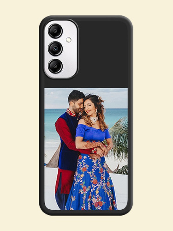 Image Upload With Space Black Color On Custom Soft Matte Mobile Back Cover - Samsung Galaxy A14 4G