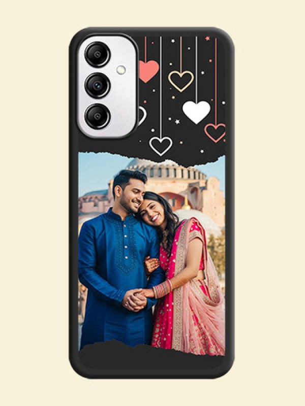 Love Hangings with Splash Wave Picture on Space Black Custom Soft Matte Phone Back Cover - Samsung Galaxy A14