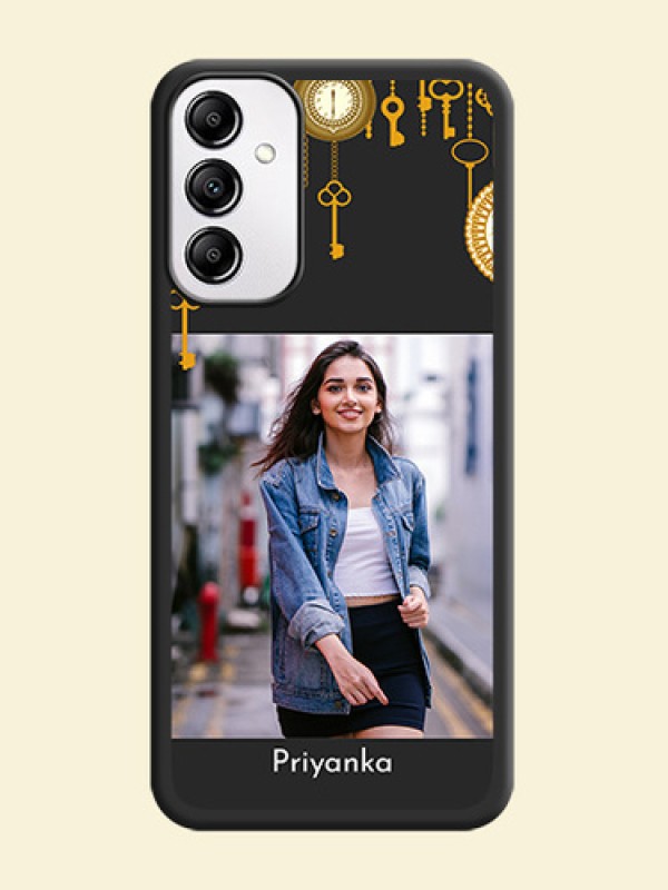 Decorative Design with Text on Space Black Custom Soft Matte Back Cover - Samsung Galaxy A14
