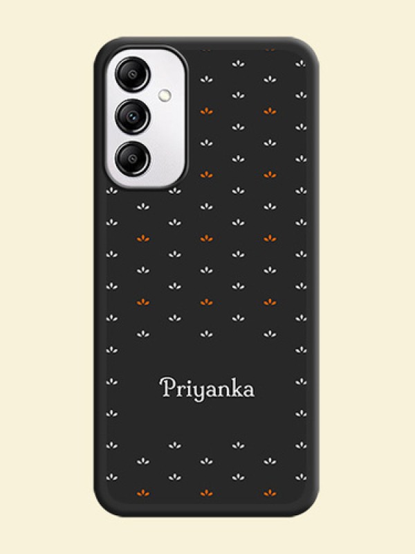 Simple Pattern With Custom Text On Space Black Personalized Soft Matte Phone Covers -Samsung Galaxy A14