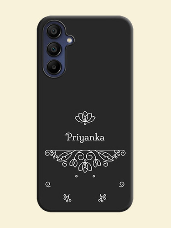 Lotus Garden Custom Text On Space Black Personalized Soft Matte Phone Covers - Galaxy A15 5G
