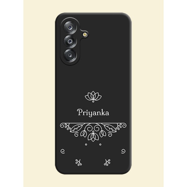Lotus Garden Custom Text On Space Black Custom Soft Matte Mobile Back Cover - Samsung Galaxy A26 5G Lotus Garden Custom Text On Space Black Custom Soft Matte Mobile Back Cover - Samsung Galaxy A26 5G
