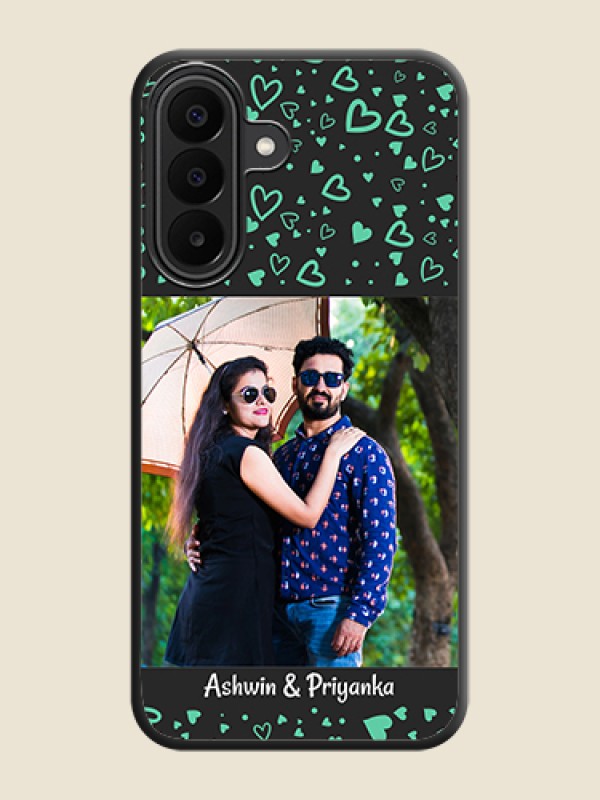 Sea Green Indefinite Love Pattern on Photo On Space Black Custom Soft Matte Mobile Back Cover - Samsung Galaxy A27 5G