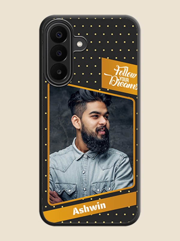 Follow Your Dreams with White Dots On Space Black Custom Soft Matte Mobile Back Cover - Samsung Galaxy A27 5G