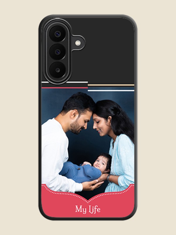 Classic Plain Design with Name On Space Black Custom Soft Matte Mobile Back Cover - Samsung Galaxy A27 5G