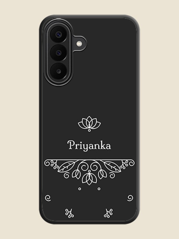 Lotus Garden Custom Text On Space Black Custom Soft Matte Mobile Back Cover - Samsung Galaxy A27 5G