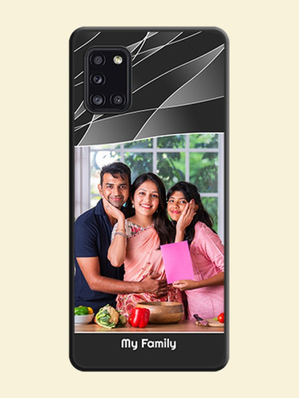 Mixed Wave Lines on Photo on Space Black Soft Matte Mobile Cover - Galaxy A31