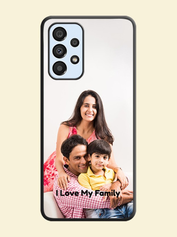 Full Single Pic Upload With Text On Space Black Personalized Soft Matte Phone Covers -Samsung Galaxy A33 5G
