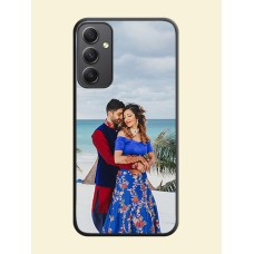 Full Single Pic Upload On Space Black Personalized Soft Matte Phone Covers -Samsung Galaxy A34 5G